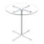 Ensemble de tables de bar rondes en verre avec 2 tabourets de bar à hauteur ajustable, table de bistro argentée moderne à hauteur de comptoir avec chaises rembourrées pour le bar, la cuisine et le coin-repas-673964856