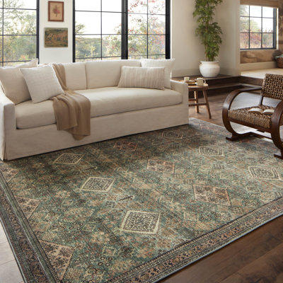 Magnolia Home By Joanna Gaines X Loloi Sinclair Machine Washable Turquoise / Multi Area Rug