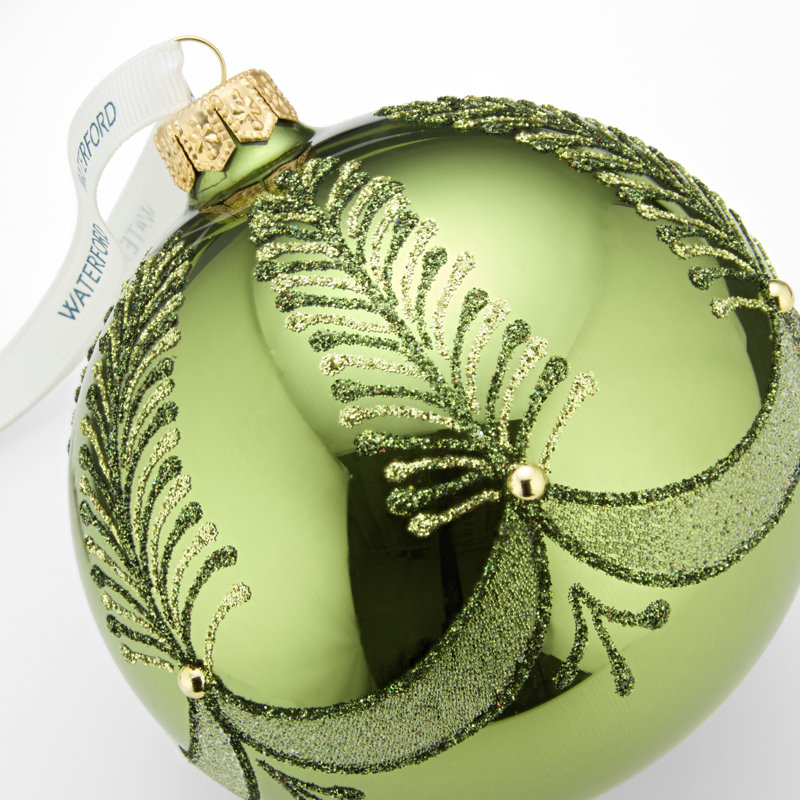 Waterford Holiday Heirlooms Blue Bauble Ornament, Green