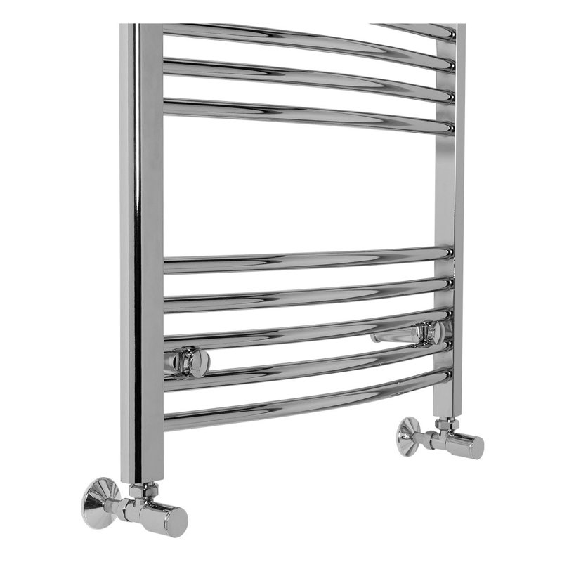 Shirey Curved Towel Rail Heated Towel Rails, 75cm H x 60cm W x 3cm D