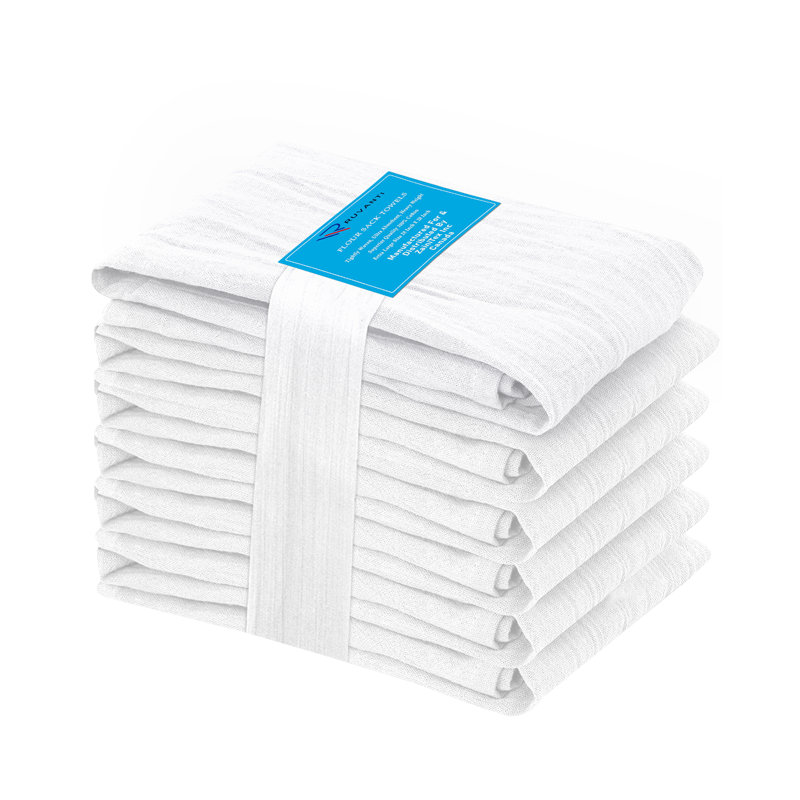 Ensemble de torchons de cuisine 100% coton, 6, Pêche