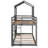 Twin Over Bunk Bed - Pinewood Construction With Playhouse Theme  White  With Guardrail To Accidental Falls-1804805325