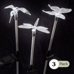 Silver Solar Powered Integrated LED Metal Pathway Light Pack