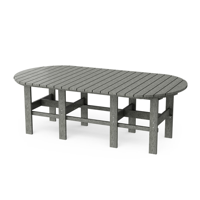 Classic 7-Piece 44" x 84" Dining Set, Dark Gray