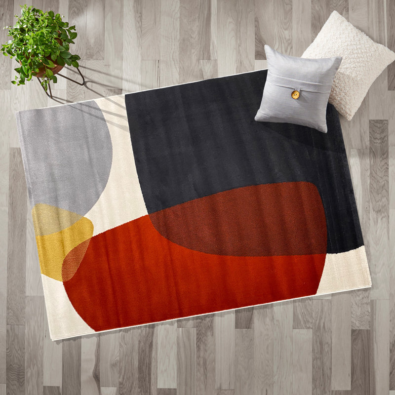 Caselli Antrasit/Turuncu Rug, Runner 80 x 300cm