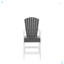 Chaise de bar en PEHD, ensemble de 2 chaises Adirondack pour l'extérieur, tabouret de bar
