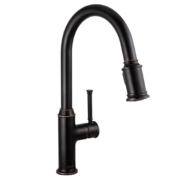 Pull Down Single Handle Kitchen Faucet with Accessories