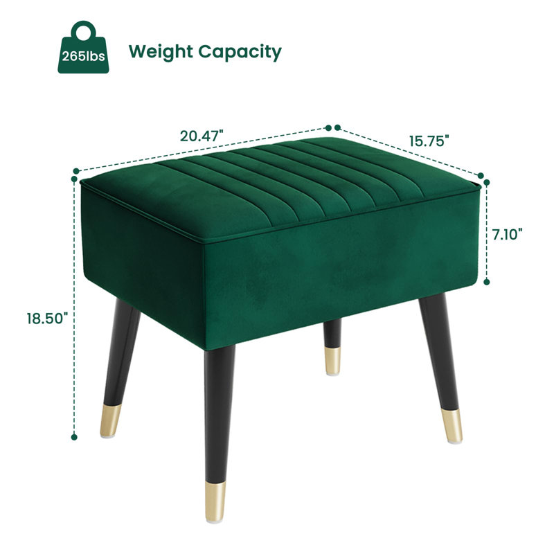Tabouret d'appoint en bois manufacturé, Vert