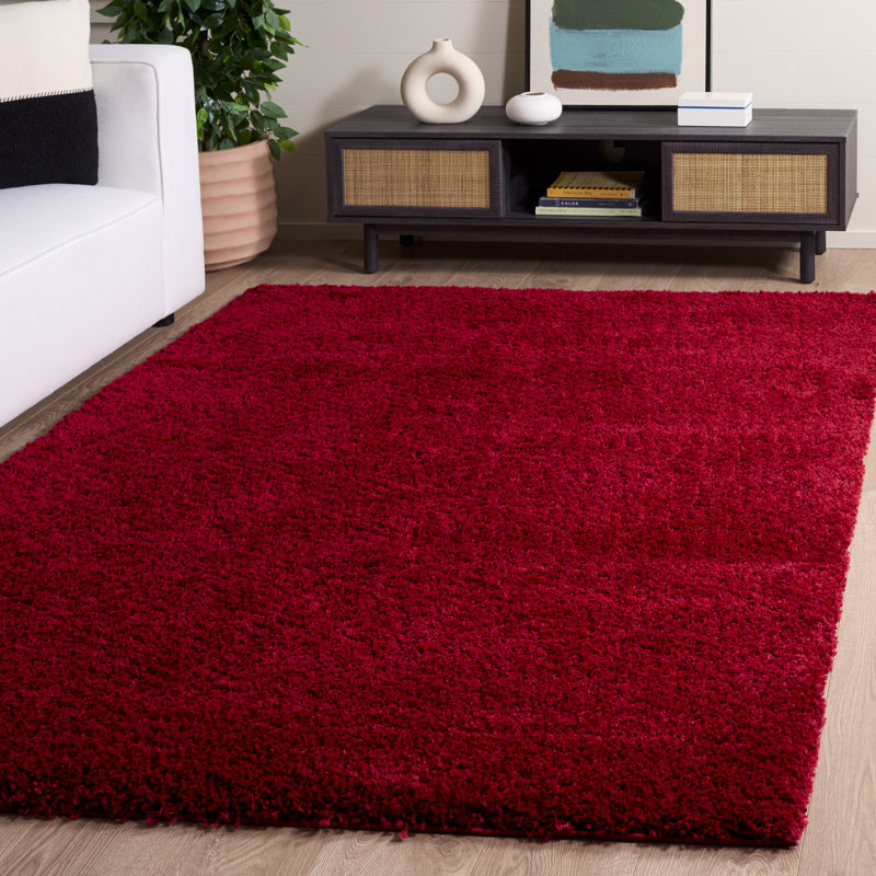 Tapis brun Angeliya, Rectangle 9 pi 6 po x 13 pi, Rouge