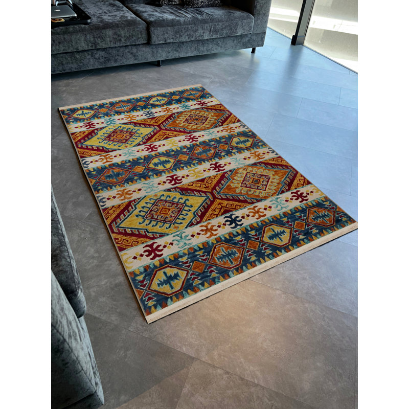 Sachi Performance Washable Moroccan Indoor / Outdoor Rug, Rectangle 5'1" x 7'7"