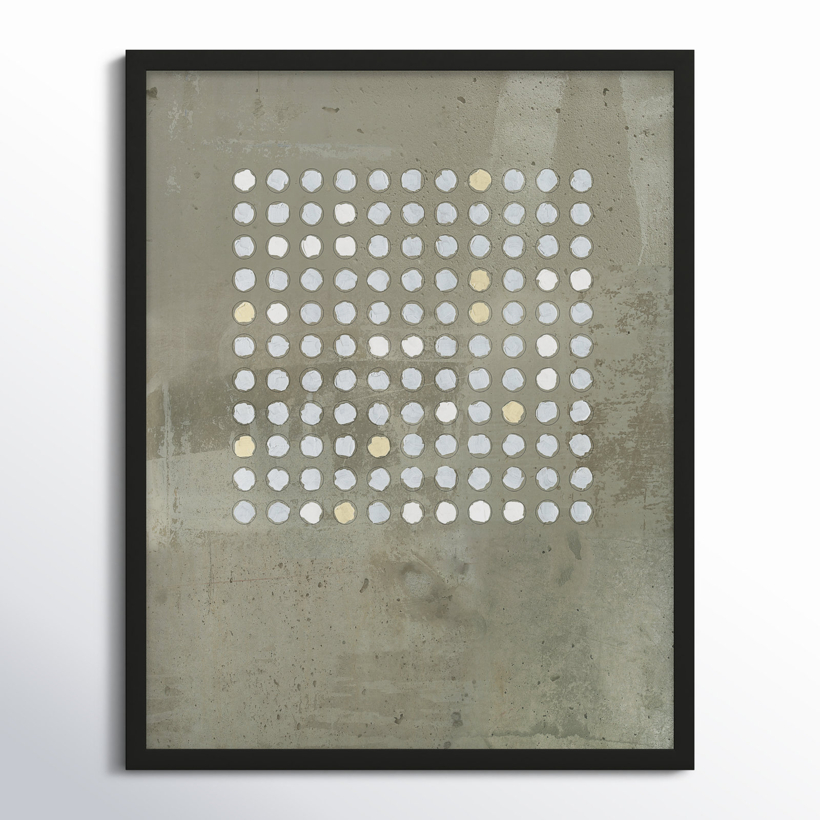 Circles In Squares 2 by Jacques Pilon, Black, 38" H x 30" W x 1.25" D