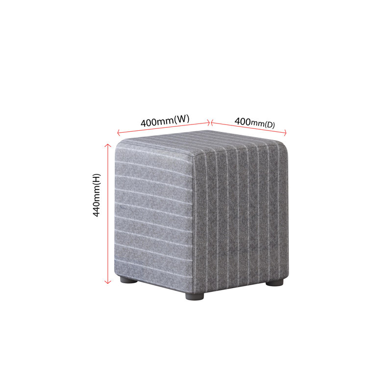 Manufactured Wood Accent Stool, Marl Grey