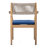 Braided Acacia Wood Outdoor Dining Chairs Set Of 6 – Teak Look With Rope & Navy  Cushions, All-Weather Patio Furniture For Garden, Poolside, And Backyard (Durable & Stylish)