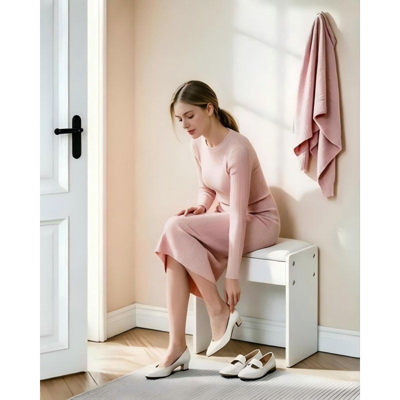 Accent Stool, White