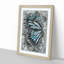 The Blue Butterfly Effect in Abstract - Picture Frame Graphic Art Print-55735947-55735950