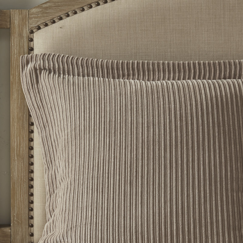 Ivory Queen Cotton Jacquard Comforter Set with Button Accents