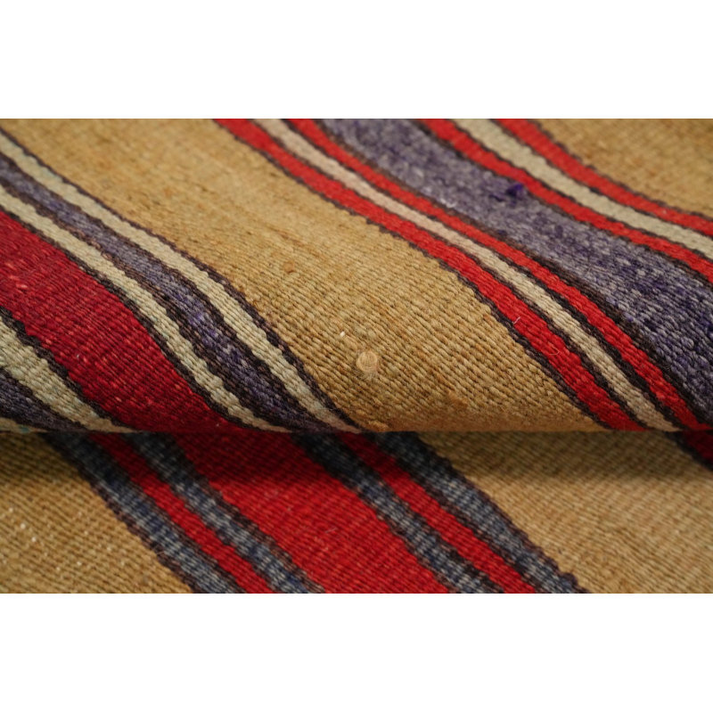 Tapis rayé en laine Kilim
