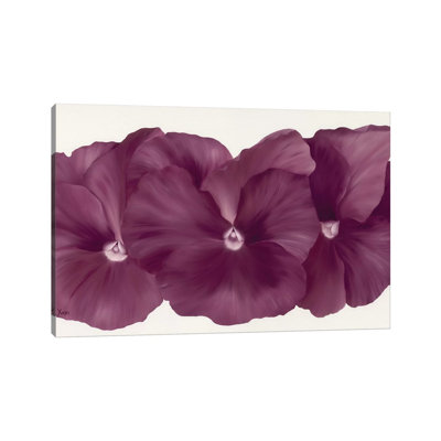 Violet Flower III by Yvonne Poelstra-Holzhaus - Wrapped Canvas Painting