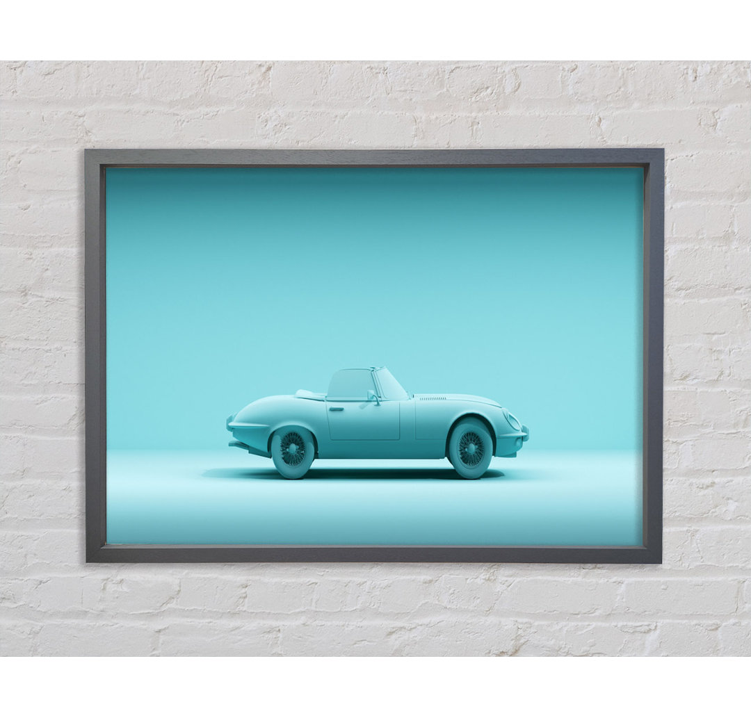 E-Type Jaguar Classic - Einzelner Bilderrahmen Kunstdrucke auf Leinwand