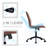 Barnhard Faux Leather Armless Task Chair with Steel Roller Base-488919041