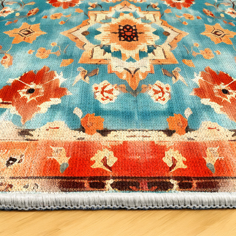 Arathorn Collection Digital Print Cotton-Polyester Blend Rug , Runner 3'4" x 11'6"