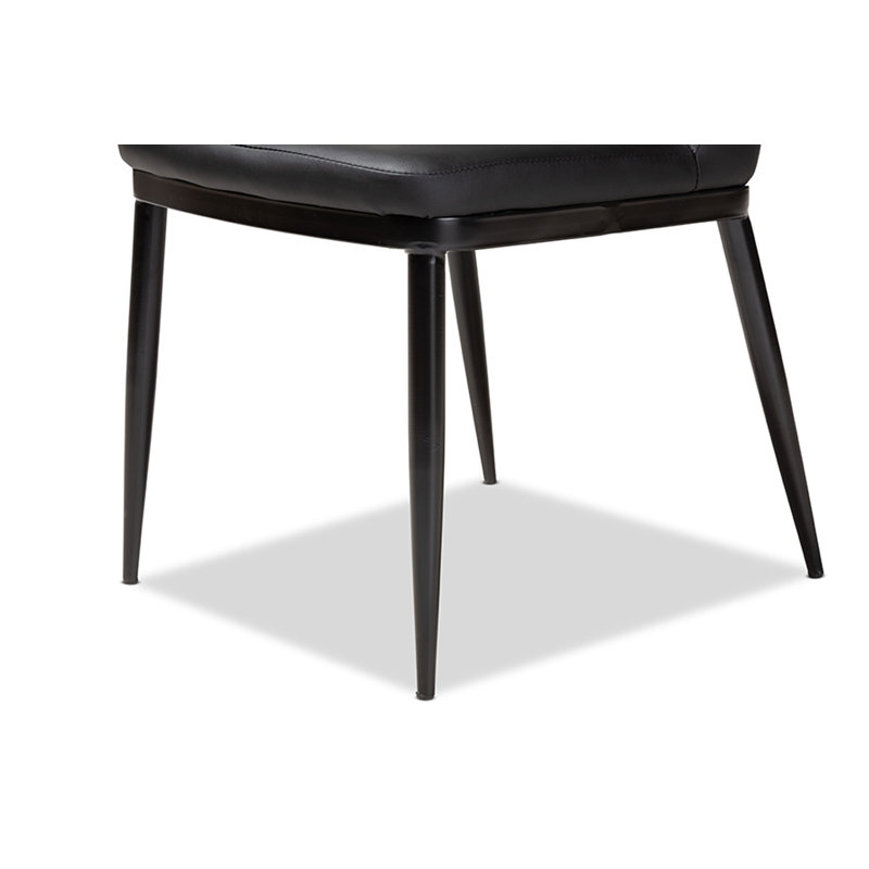 Chaise rembourrée Ingrida, Noir