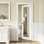 1 porte standard préfinie en bois massif avec miroir