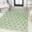 Trebol Moroccan Trellis Textured Weave Cream/Green Indoor/Outdoor Rug-869469972