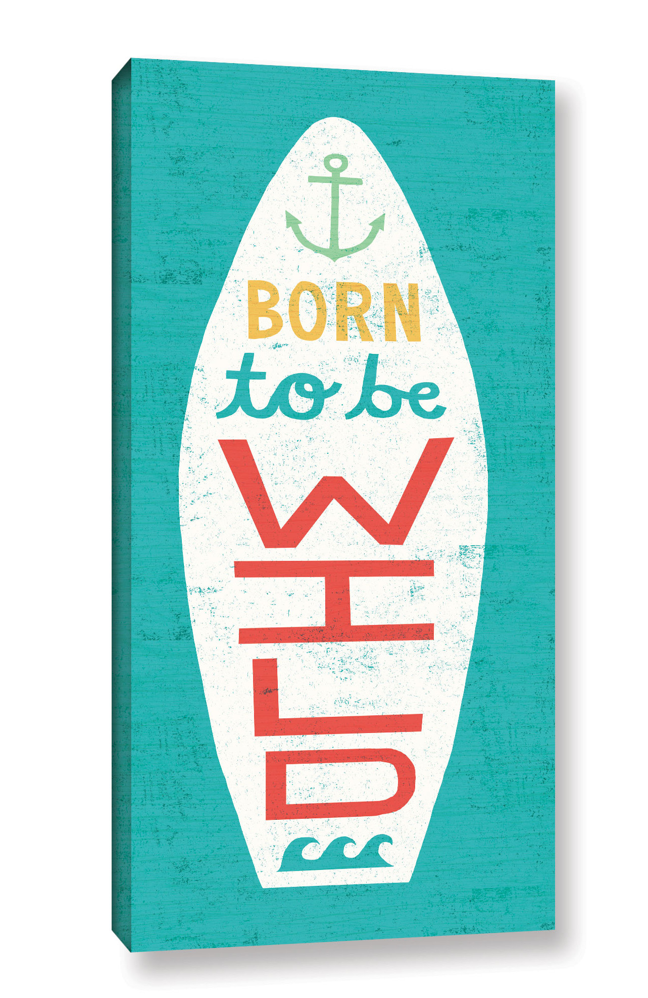 Breakwater Bay 'Beach Bums Surf Board I' Textual Art on Canvas Wayfair