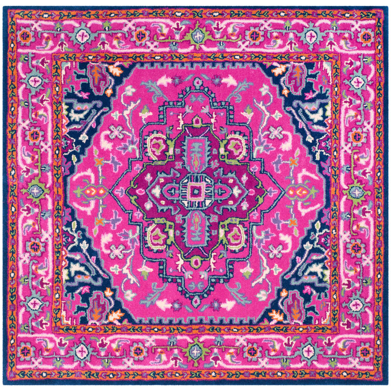 Blokzijl Hand Tufted Wool Oriental Rug, Square 5'