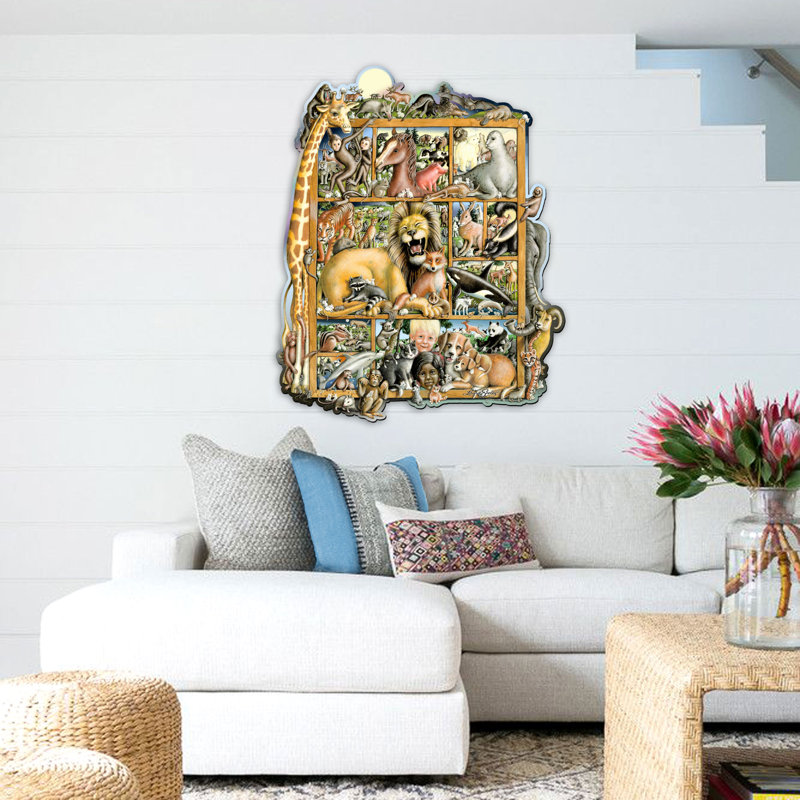 Art animalier par Laura Seeley, décoration de chambre d'enfant, H 22,5 po x l 18,25 po x P 1 po