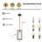 Sandrell 1-Light 12" H Gold/Black Pendant