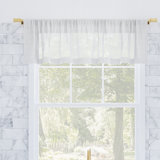 Akari Slub Texture Stripe Cotton Cafe Curtain Valance