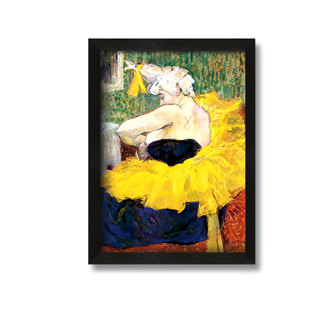 Gerahmtes Leinwandbild Toulouse Lautrec the Clowness Cha U Kao