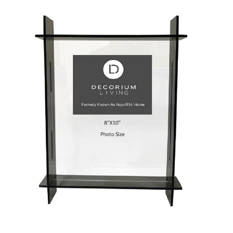 Cadre photo en plastique, Gris, 8 po x 10 po