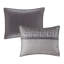 Courtepointe 6 pièces de luxe, taupe gris très grand / très grand - rembourré, lavable à la machine, coussins plissés avec coussins décoratifs, et taupe, broderie plissée décorative, facile à laver-121268975-121268976