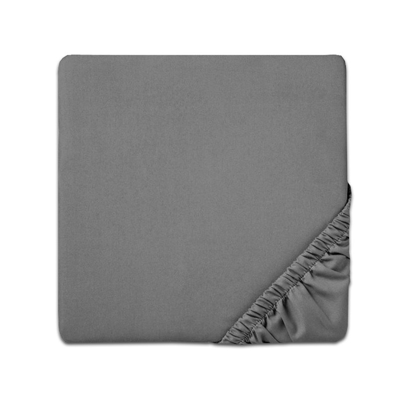 Brushed Microfiber Bottom Sheets with Built in Sheet Straps, Grey, Full Fitted Sheet