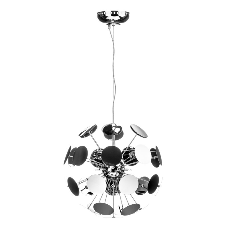 Sison 1 - Light Chrome Sphere Pendant, 150cm H x 43cm W x 43cm D