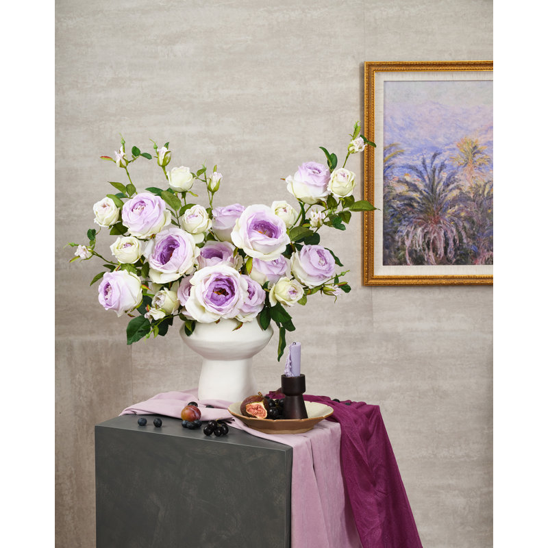 Fleurs de roses artificielles 15 ", Mauve