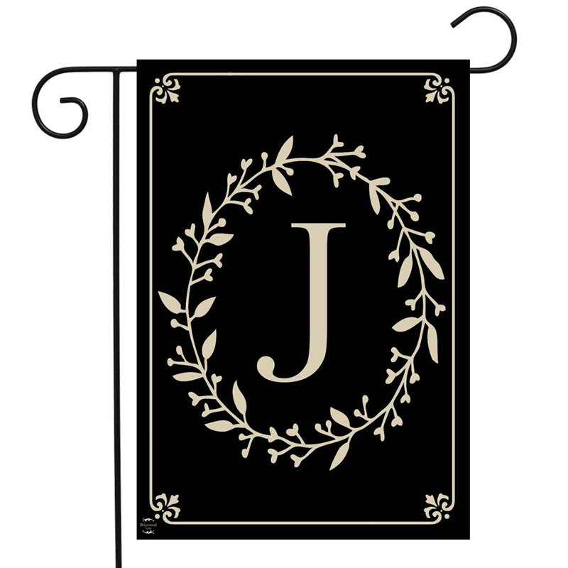  Classic Monogram Letter J Garden Flag