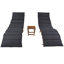 Chaise longue simple en acacia 74,8 po avec coussins et table Ejona-119698109