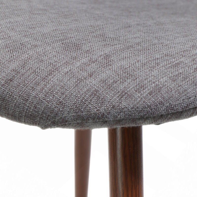 Chaise rembourrée en tissu avec pieds en métal Mid-Century (ensemble de 2)