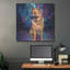 «German Shephard In The Rain» par Rich Monet, art mural en métal-375446111