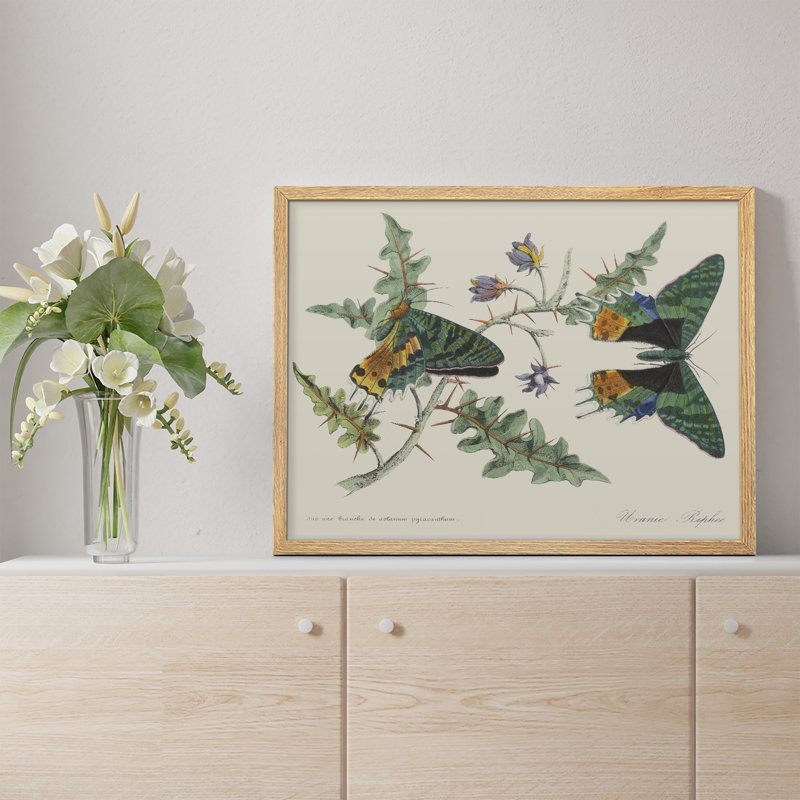 Art mural rustique vert sur des branches, Naturel, H 12 po x l 16 po