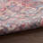 Machine Washable Oriental Blue/Brick Red Area Rug-1931884108