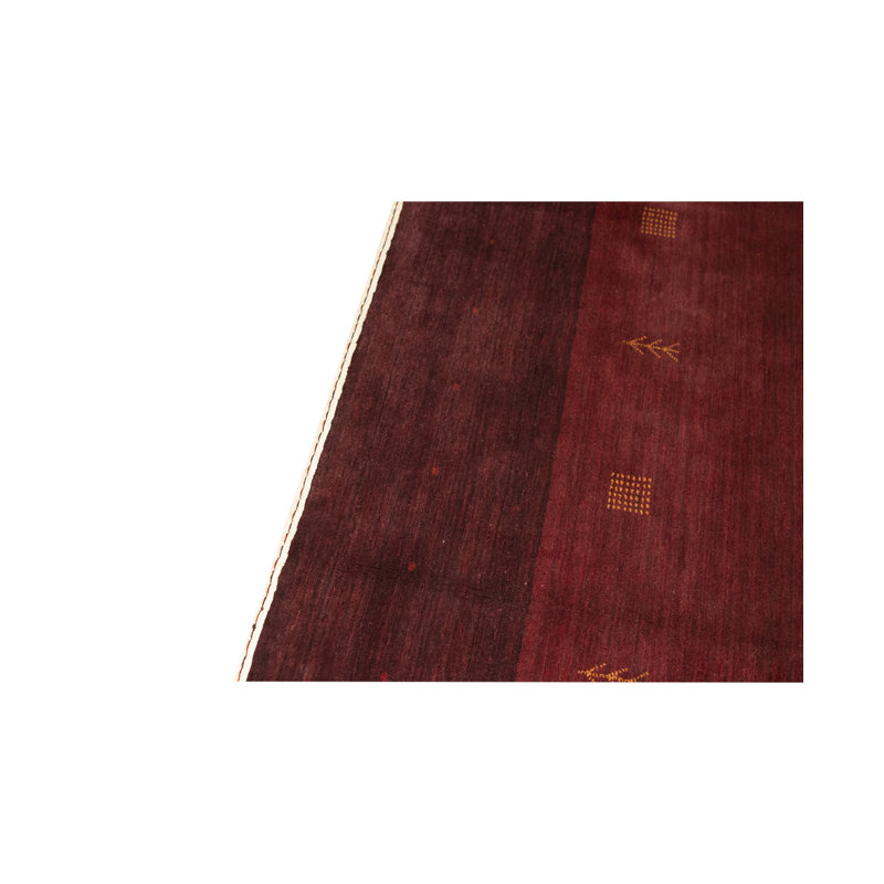 Gabbeh Hand-Knotted High-Quality Red Area Rug
