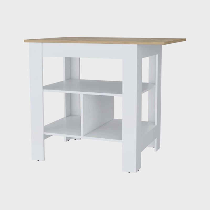 Prescillia Wood Kitchen Island