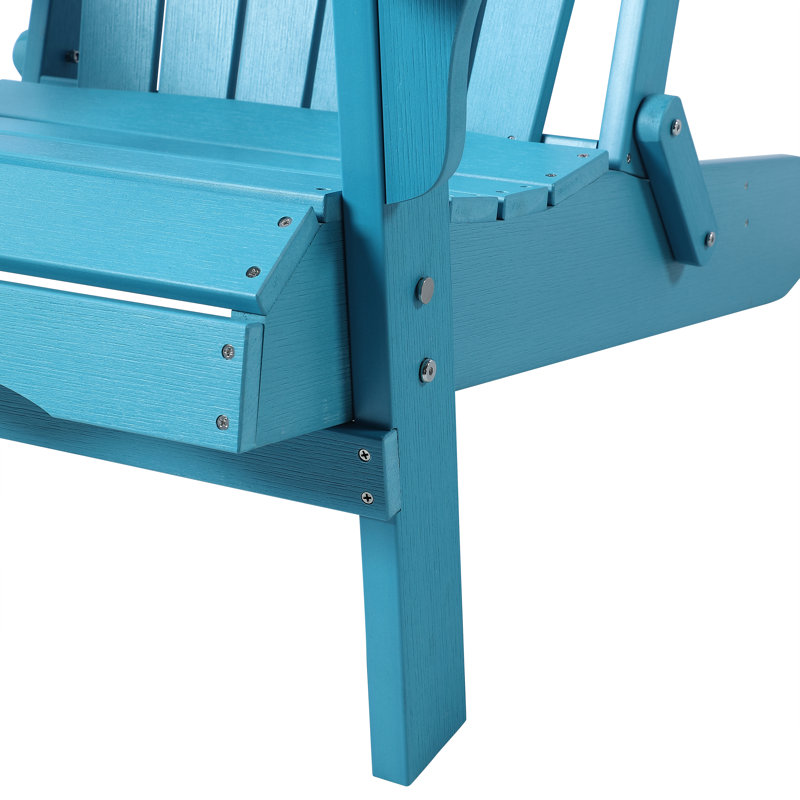 Chaise Adirondack pliante en plastique Henninger, Bleu turquoise