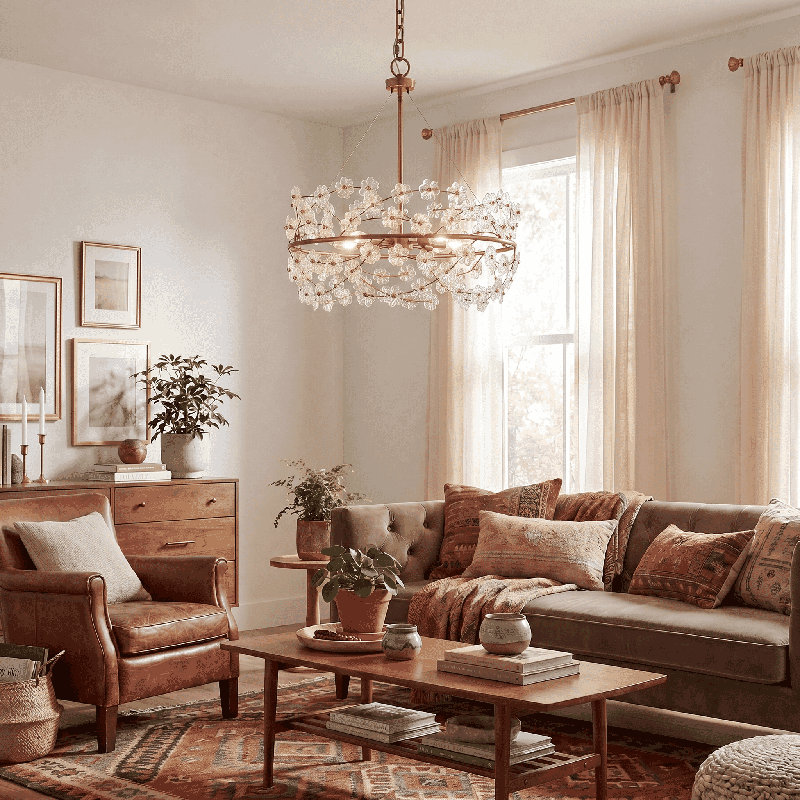 Daylie 5-Light Chandelier In Warm Brass