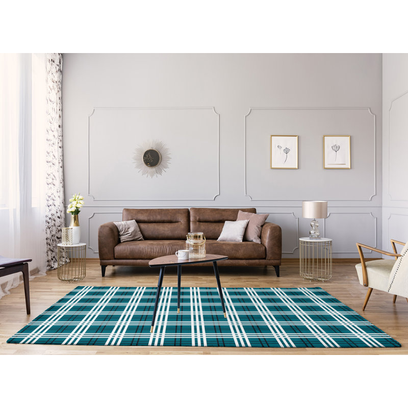 Plaid Indoor Rug, Rectangle 5' x 7'